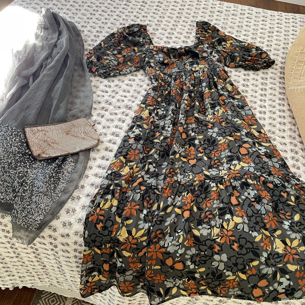 Autumn Dress, GRADE & GATHER, Large, silky and flowing, gorgeous colors and fit